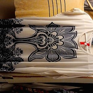 Lg blue/white/jeweled Cristina Love Dress